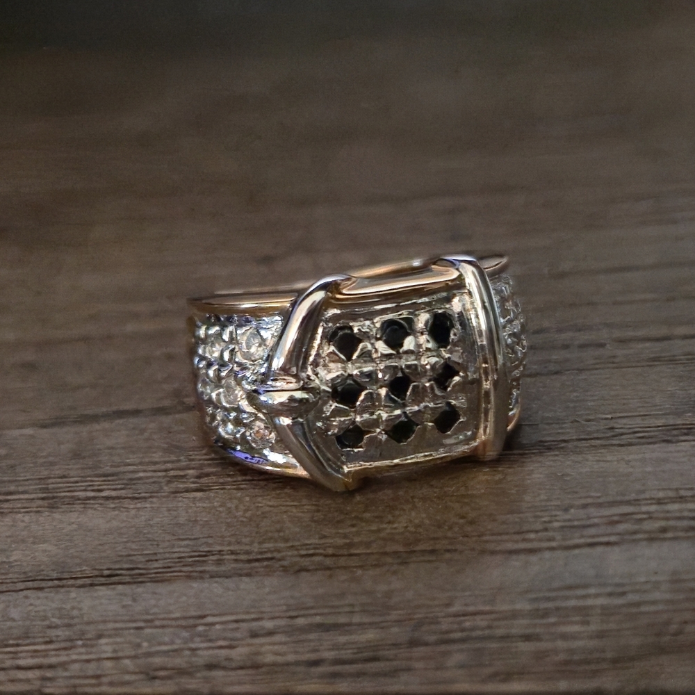 ROSS-SIMONS 18k Gold Vermeil 925 Sterling Silver Designer Signed Ring Size 5 ✨️